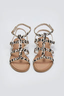 Σανδάλια με ponyskin και print Erynn - Zebra - thefashionproject.gr - ERYNN