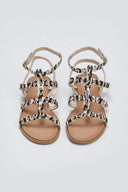 Σανδάλια με ponyskin και print Erynn - Zebra - thefashionproject.gr - ERYNN