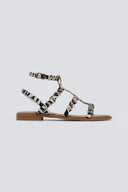Σανδάλια με ponyskin και print Erynn - Zebra - thefashionproject.gr - ERYNN