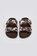 Σανδάλια με print Corina - Καφέ - thefashionproject.gr - CORINA