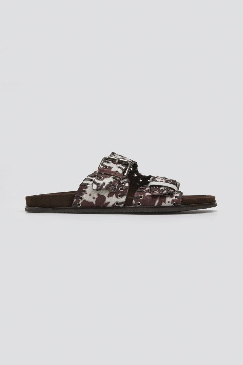 Σανδάλια με print Corina - Καφέ - thefashionproject.gr - CORINA