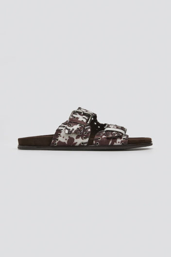 Σανδάλια με print Corina - Καφέ - thefashionproject.gr - CORINA