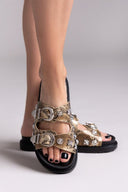 Σανδάλια με print ERYNN - Χρυσό - thefashionproject.gr - ERYNN