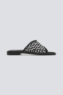 Σανδάλια με print μαίανδρο - Μαύρο - thefashionproject.gr - MIRA