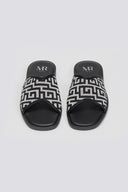 Σανδάλια με print μαίανδρο - Μαύρο - thefashionproject.gr - MIRA
