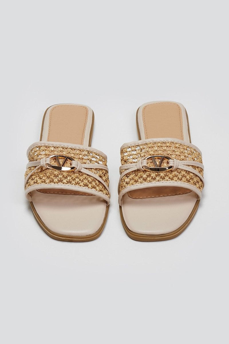 Σανδάλια με ψάθα ERYNN - Μπεζ - thefashionproject.gr - ERYNN