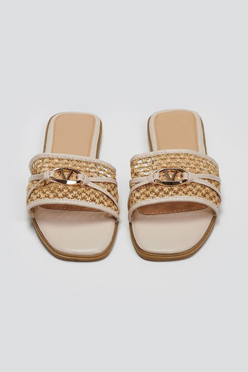 Σανδάλια με ψάθα ERYNN - Μπεζ - thefashionproject.gr - ERYNN