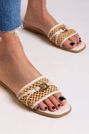 Σανδάλια με ψάθα ERYNN - Μπεζ - thefashionproject.gr - ERYNN