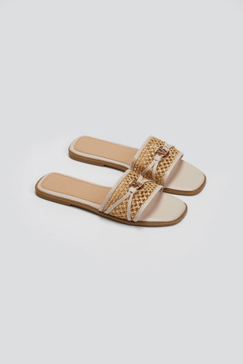 Σανδάλια με ψάθα ERYNN - Μπεζ - thefashionproject.gr - ERYNN