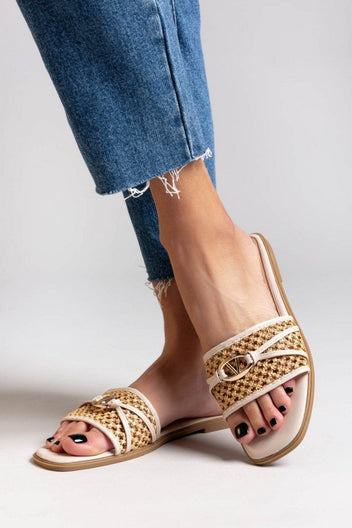 Σανδάλια με ψάθα ERYNN - Μπεζ - thefashionproject.gr - ERYNN