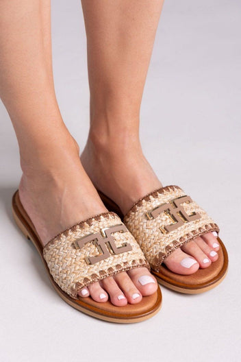 Σανδάλια με ψάθα Ragazza 1015 - Μπεζ - thefashionproject.gr - RAGAZZA