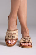 Σανδάλια με ψάθα Ragazza 1015 - Μπεζ - thefashionproject.gr - RAGAZZA
