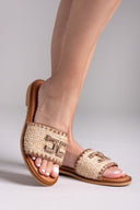 Σανδάλια με ψάθα Ragazza 1015 - Μπεζ - thefashionproject.gr - RAGAZZA