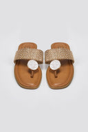 Σανδάλια με ψάθινη φάσα ERYNN - Κάμελ - thefashionproject.gr - ERYNN