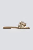 Σανδάλια με ψάθινη φάσα Xti 143861 - Χρυσό - thefashionproject.gr - Xti Footwear