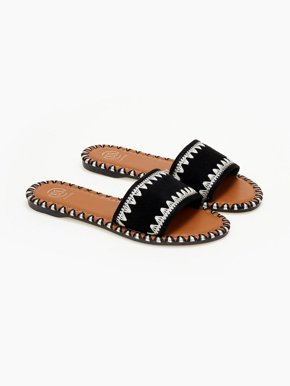 Σανδάλια με ραφές στη φάσα ERYNN - Μαύρο - thefashionproject.gr - ERYNN