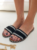 Σανδάλια με ραφές στη φάσα ERYNN - Μαύρο - thefashionproject.gr - ERYNN