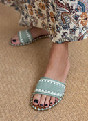 Σανδάλια με ραφές στη φάσα ERYNN - Μέντα - thefashionproject.gr - ERYNN
