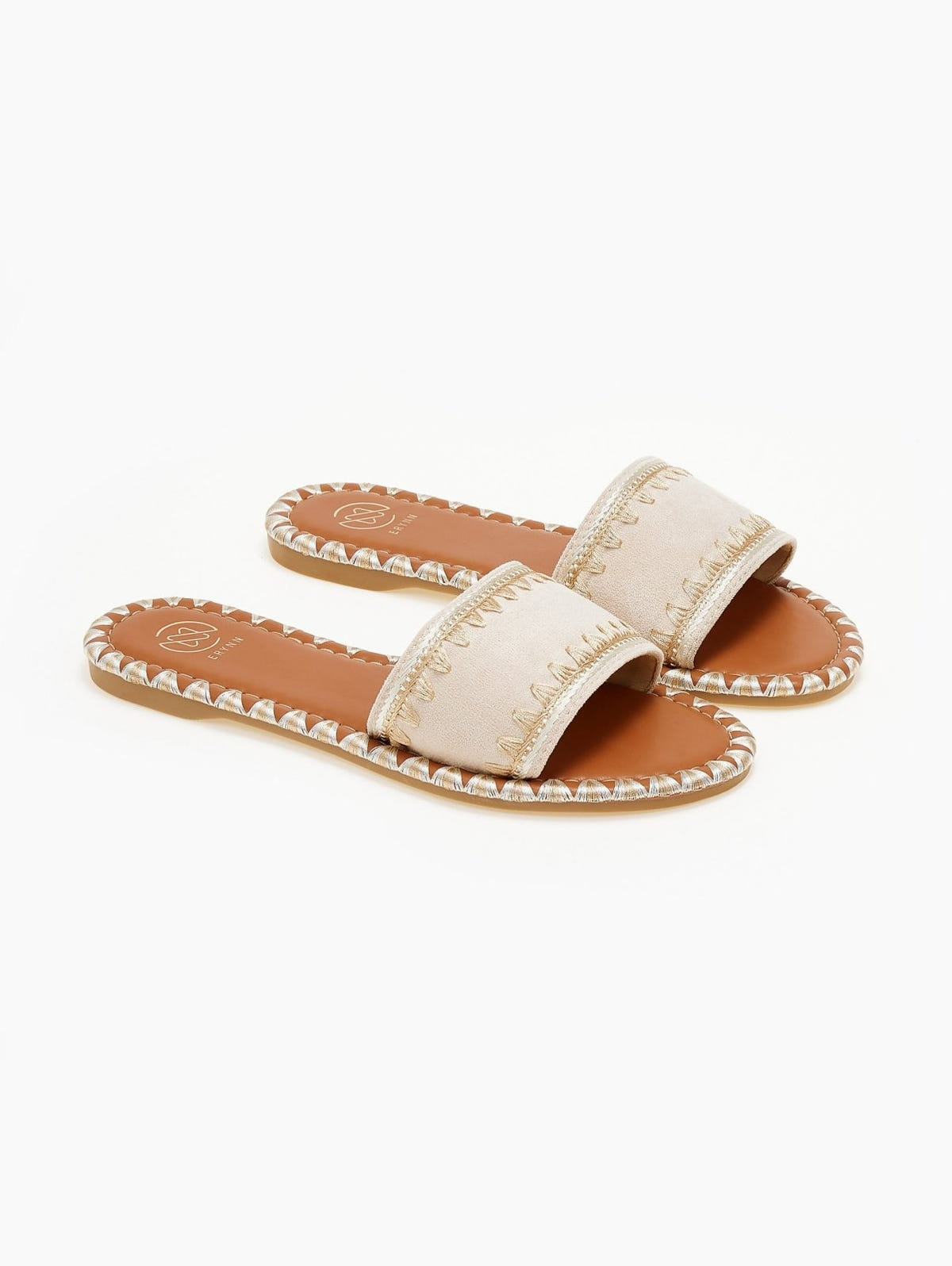 Σανδάλια με ραφές στη φάσα ERYNN - Μπεζ - thefashionproject.gr - ERYNN