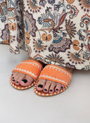 Σανδάλια με ραφές στη φάσα ERYNN - Πορτοκαλί - thefashionproject.gr - ERYNN