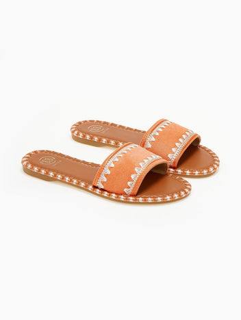 Σανδάλια με ραφές στη φάσα ERYNN - Πορτοκαλί - thefashionproject.gr - ERYNN