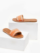Σανδάλια με ραφές στη φάσα ERYNN - Πορτοκαλί - thefashionproject.gr - ERYNN