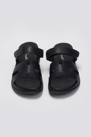Σανδάλια με sporty σόλα και velcro - Μαύρο - thefashionproject.gr - La Coquette