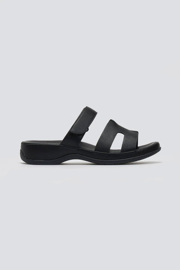 Σανδάλια με sporty σόλα και velcro - Μαύρο - thefashionproject.gr - La Coquette
