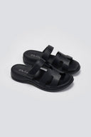 Σανδάλια με sporty σόλα και velcro - Μαύρο - thefashionproject.gr - La Coquette