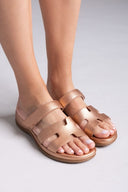 Σανδάλια με sporty σόλα και velcro - Χαλκός - thefashionproject.gr - La Coquette
