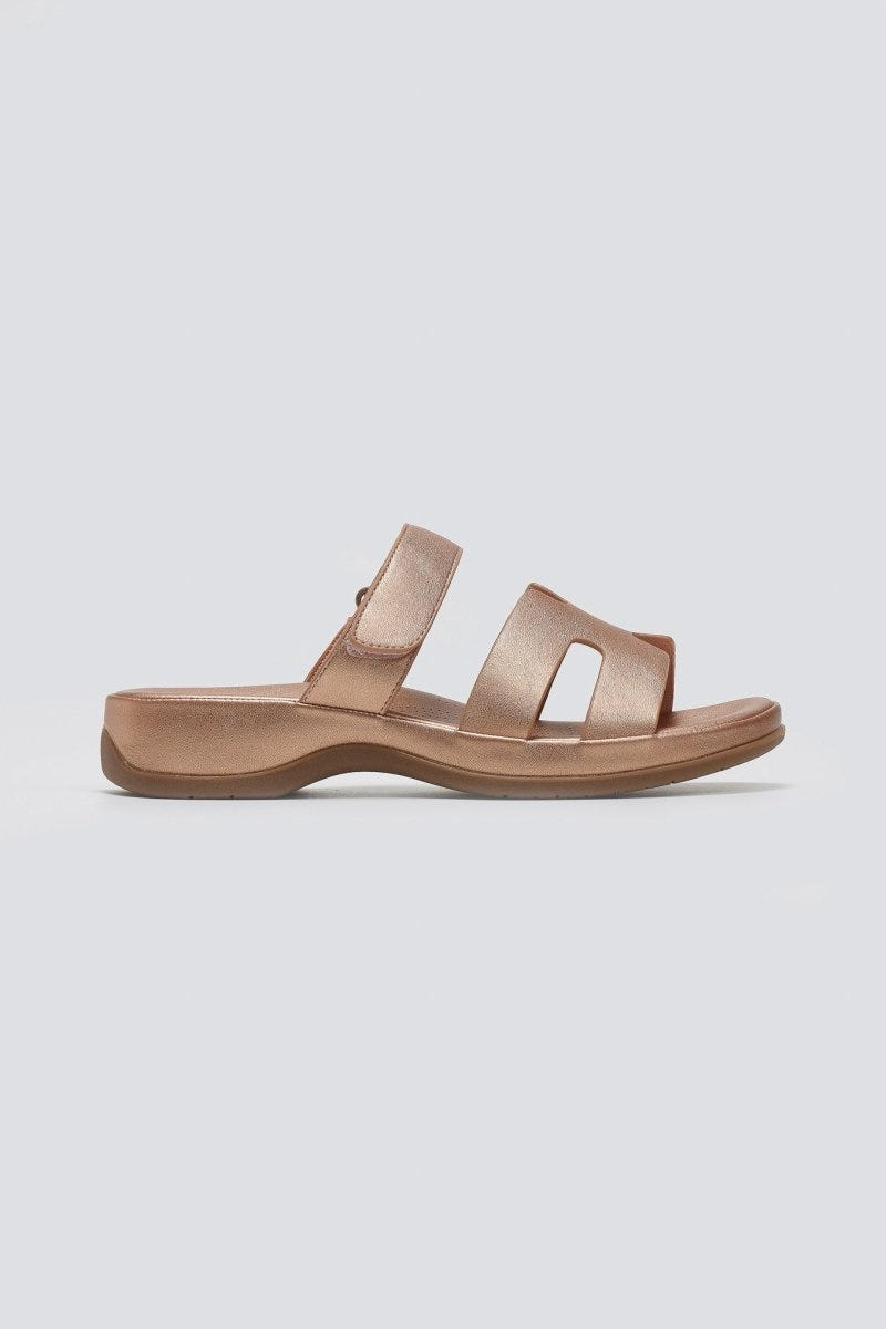 Σανδάλια με sporty σόλα και velcro - Χαλκός - thefashionproject.gr - La Coquette