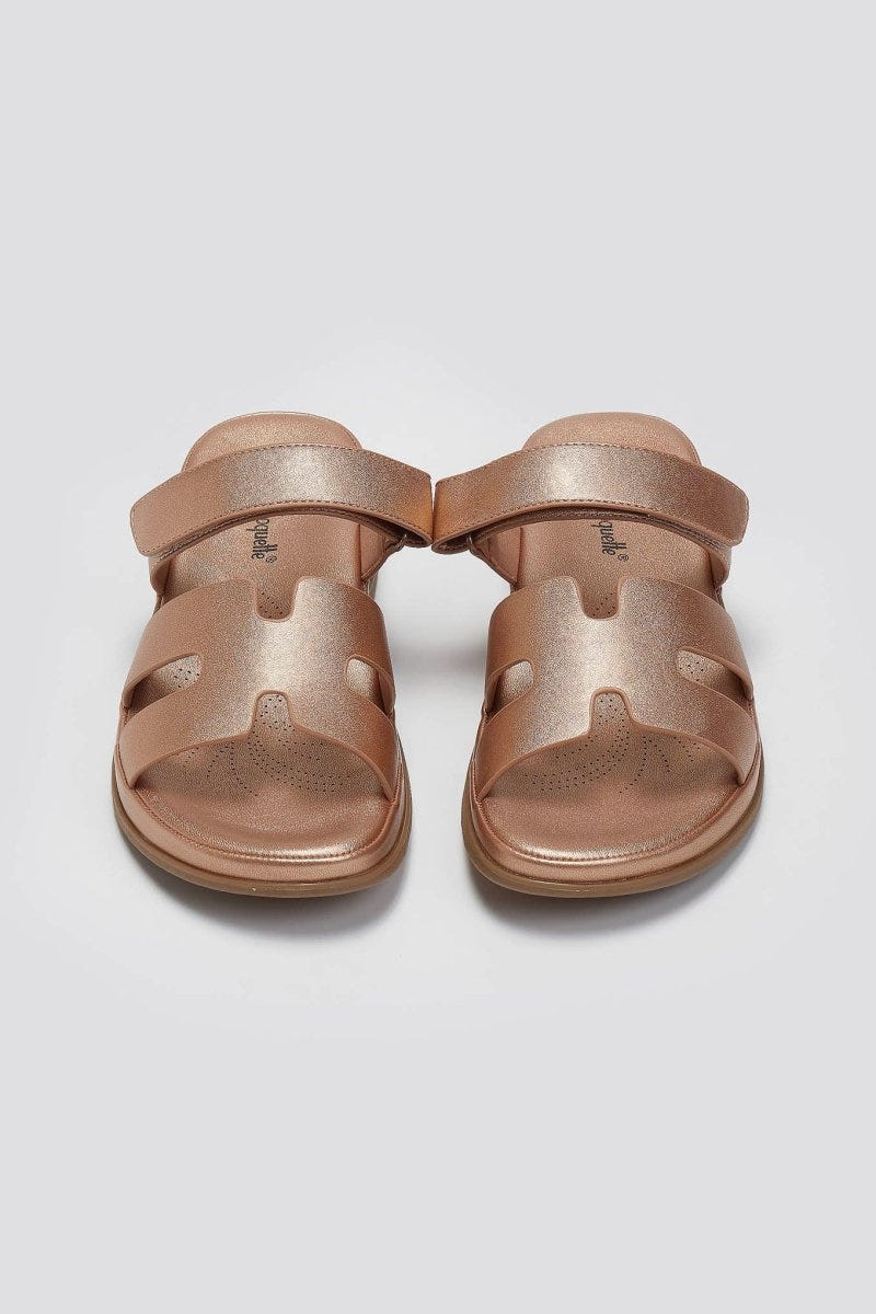 Σανδάλια με sporty σόλα και velcro - Χαλκός - thefashionproject.gr - La Coquette