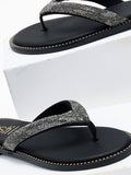 Σανδάλια με στρας Estil - Μαύρο - thefashionproject.gr - Estil