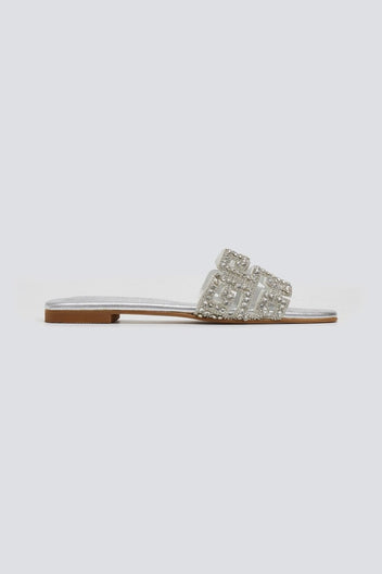 Σανδάλια με στρας φάσα Iris sandals - Ασημί - thefashionproject.gr - IRIS