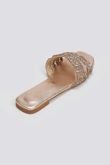 Σανδάλια με στρας φάσα Iris sandals - Χαλκός - thefashionproject.gr - IRIS