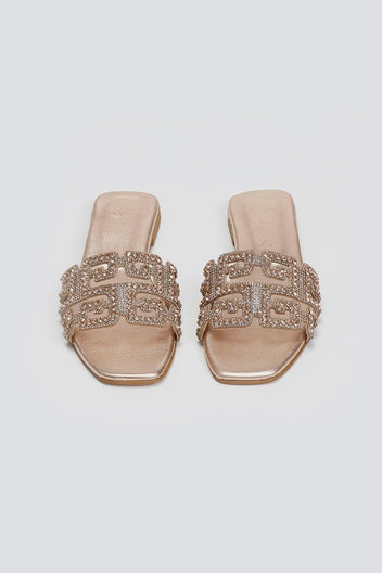 Σανδάλια με στρας φάσα Iris sandals - Χαλκός - thefashionproject.gr - IRIS