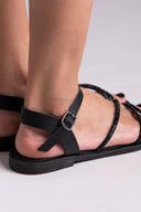 Σανδάλια με στρας και μπαρέτα Estil - Μαύρο - thefashionproject.gr - Estil