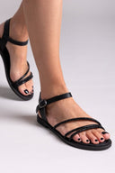 Σανδάλια με στρας και μπαρέτα Estil - Μαύρο - thefashionproject.gr - Estil