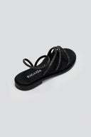 Σανδάλια με στρας Ragazza 01122 - Μαύρο - thefashionproject.gr - RAGAZZA