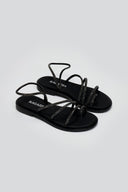 Σανδάλια με στρας Ragazza 01122 - Μαύρο - thefashionproject.gr - RAGAZZA