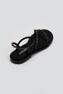 Σανδάλια με στρας Ragazza 01128 - Μαύρο - thefashionproject.gr - RAGAZZA