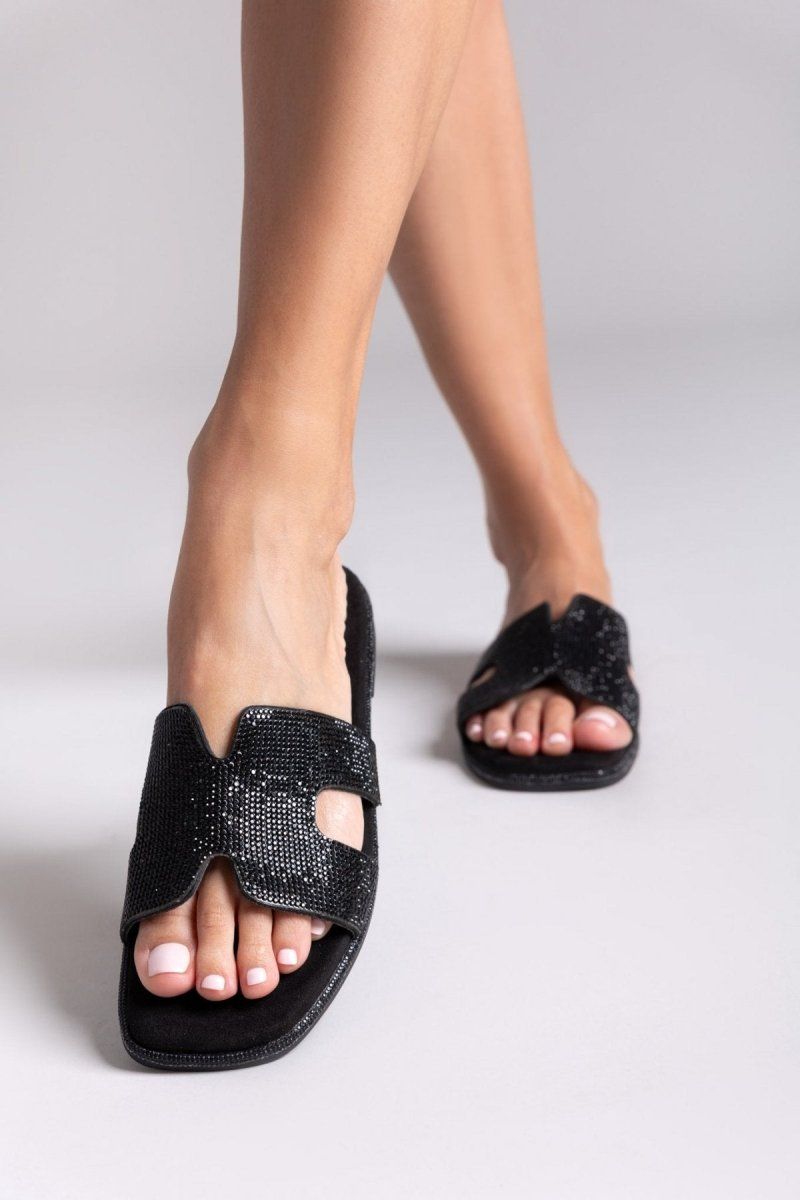 Σανδάλια με στρας Xti 142857 - Μαύρο - thefashionproject.gr - Xti Footwear