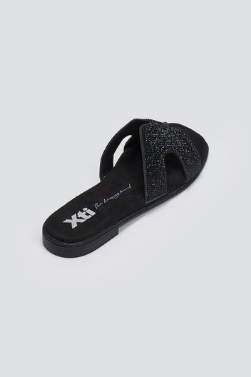 Σανδάλια με στρας Xti 142857 - Μαύρο - thefashionproject.gr - Xti Footwear