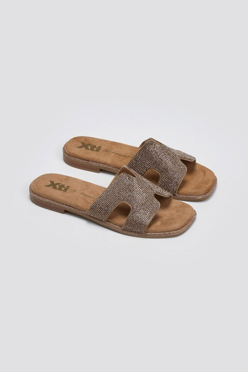 Σανδάλια με στρας Xti 142857 - Τάουπε - thefashionproject.gr - Xti Footwear