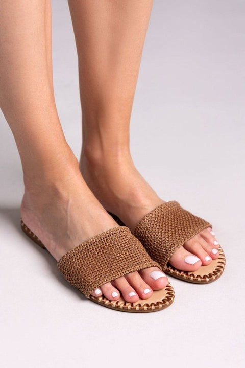 Rope Braided Sandals - Tan