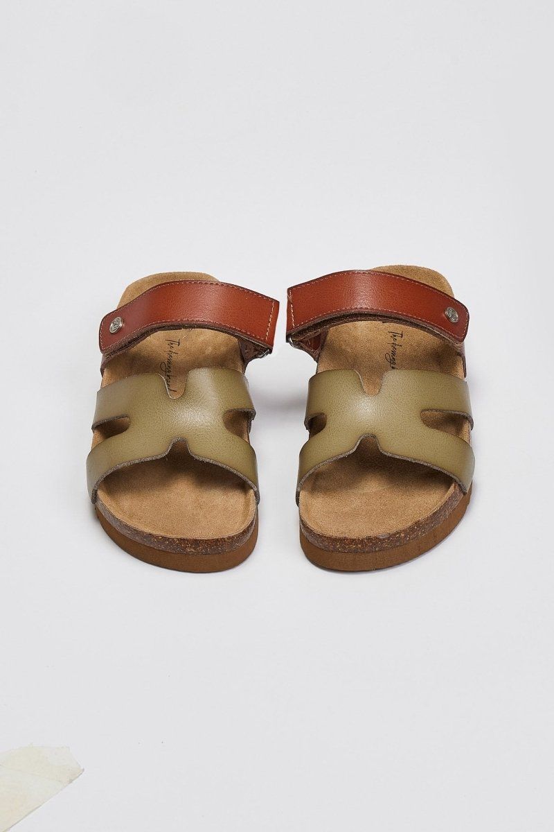 Σανδάλια με velcro Xti 144124 - Χακί - thefashionproject.gr - Xti Footwear