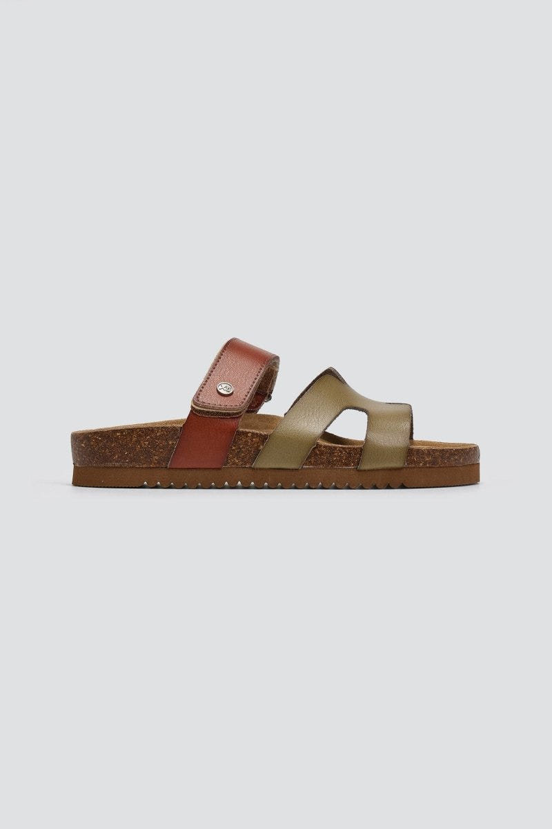 Σανδάλια με velcro Xti 144124 - Χακί - thefashionproject.gr - Xti Footwear