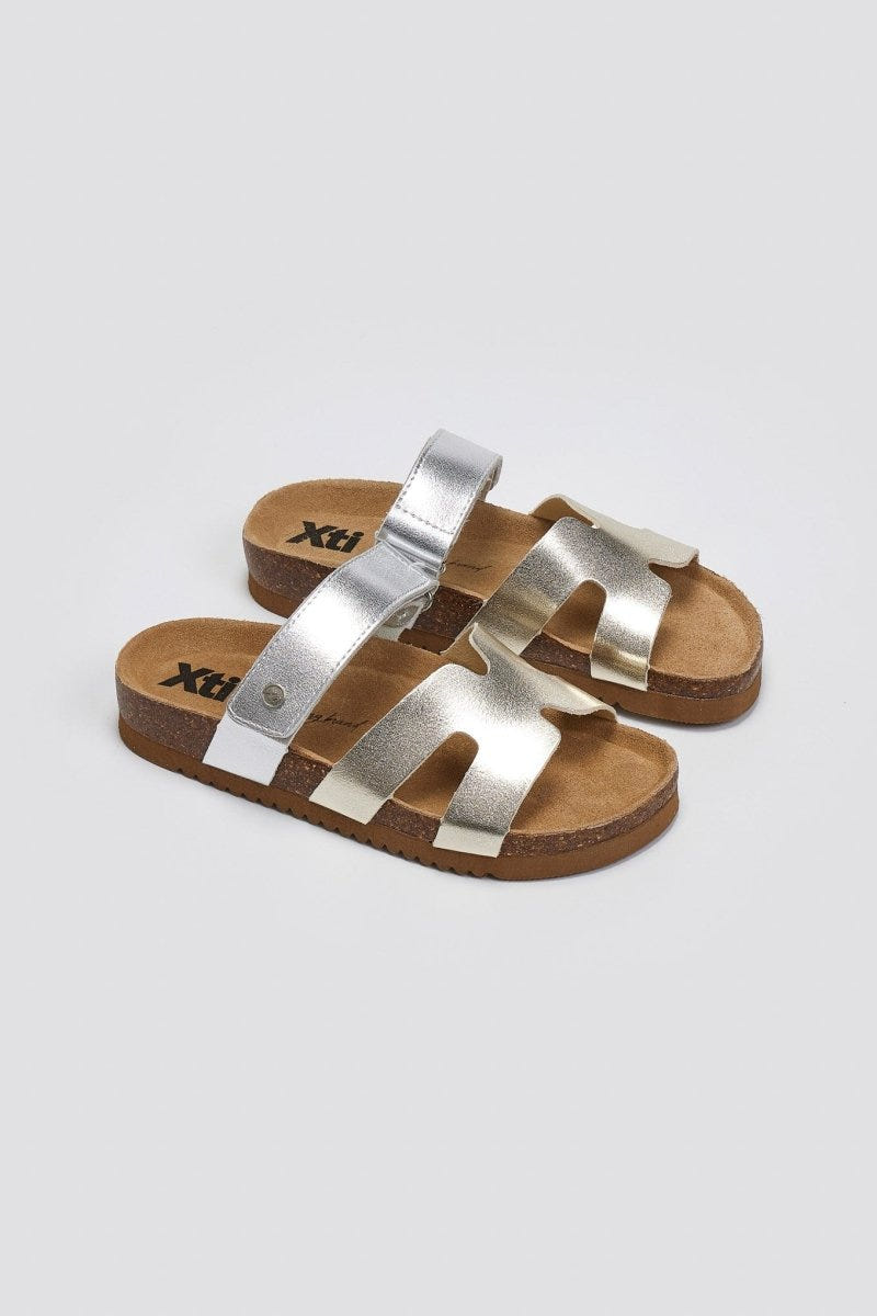 Σανδάλια με velcro Xti 144124 - Χρυσό - thefashionproject.gr - Xti Footwear
