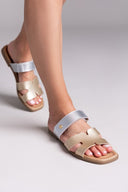 Σανδάλια με velcro Xti 14420 - Χρυσό - thefashionproject.gr - Xti Footwear