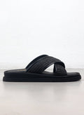 Σανδάλια με χιαστί ψάθινη φάσα Estil - Μαύρο - thefashionproject.gr - Estil